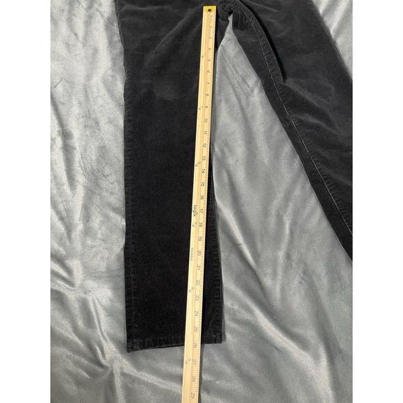 Lauren Ralph Lauren Pants Womens 4 Black Corduroy Straight Leg Mid Rise Petite - Picture 7 of 12